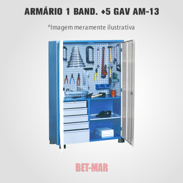 BET-MAR - ARMAZENAMENTOS - ARMÁRIO 1 BAND. +5 GAV AM-13