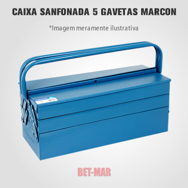 BET-MAR - ARMAZENAMENTOS - CAIXA SANFONADA 5 GAVETAS MARCON