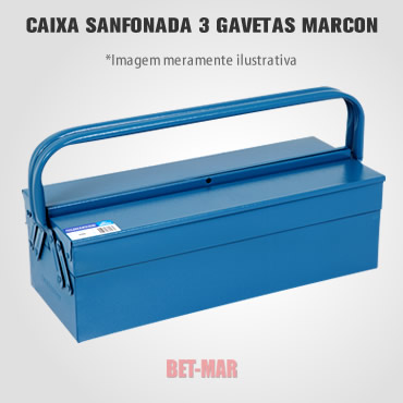 BET-MAR - ARMAZENAMENTOS - CAIXA SANFONADA 3 GAVETAS MARCON